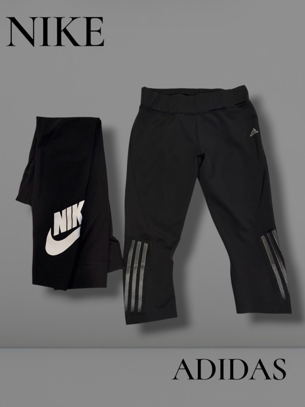 Legging’s Bundle High Waisted Nike and Capri Adidas Size Medium